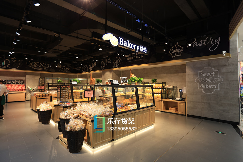 精品超市--面包區貨架（鋼木系列）